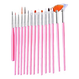 Other 15 Bolígrafos Para Diseño De Uñas, Herramienta Rosa Claro