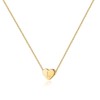 PAVOI 14K Yellow Gold Plated Mini Dainty Heart Initial Necklace