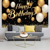 Happy Birthday Banner, KEUGT Happy Birthday Party Decoration, Black Gold