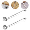 Stainless Steel Olive Spoon Strainer with Long Handle and Drain