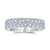 Classic Traditional Bridal Two Row Pave Cubic Zirconia CZ Anniversary