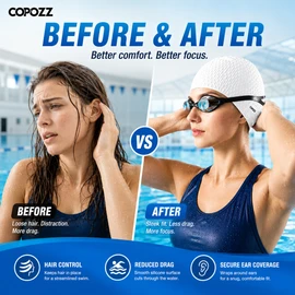Silicone Swim Cap for Adults – Durable Waterproof Pool Hat for Men & Women Training