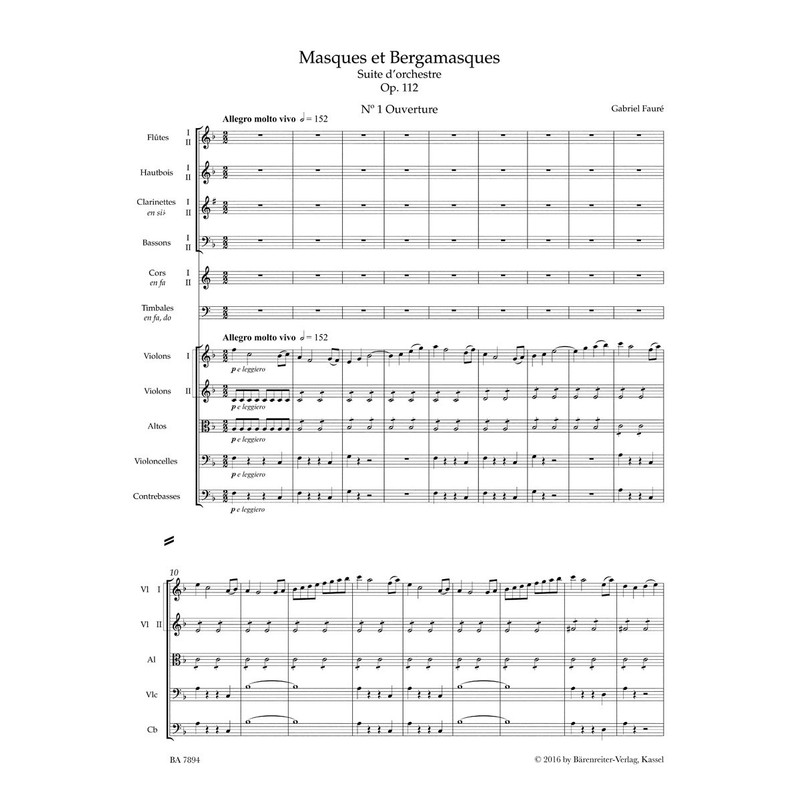 Faure- Masques et Bergamasques op. 112