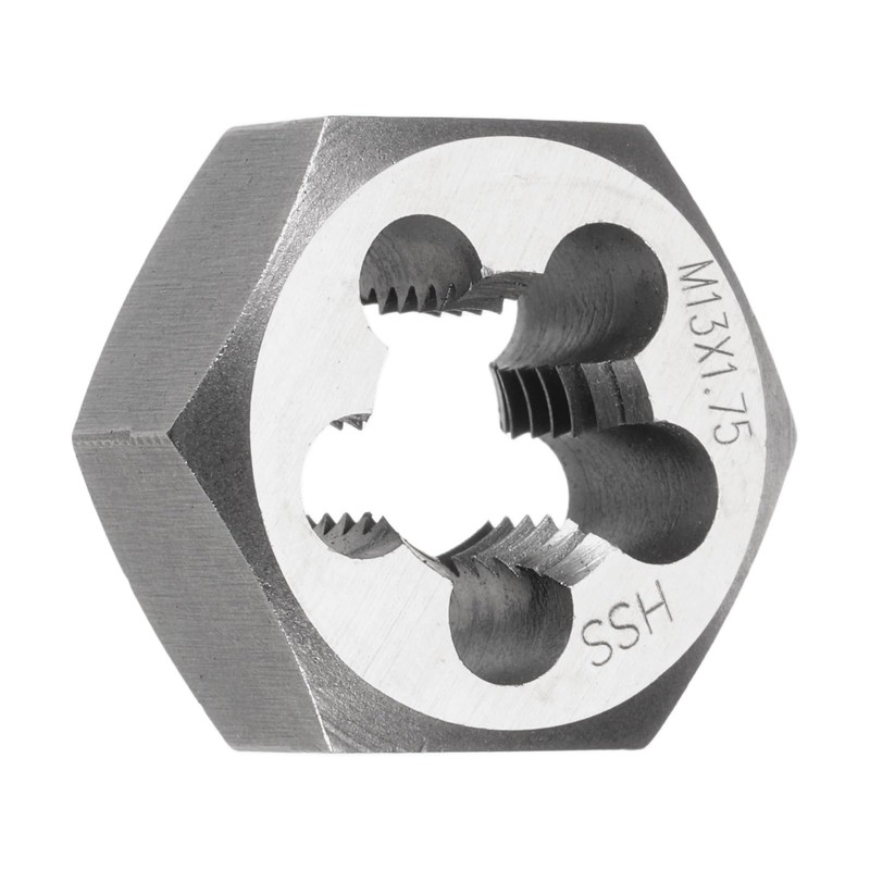 sourcing map Hex Threading Die M13 x 1.75 Metric Thread