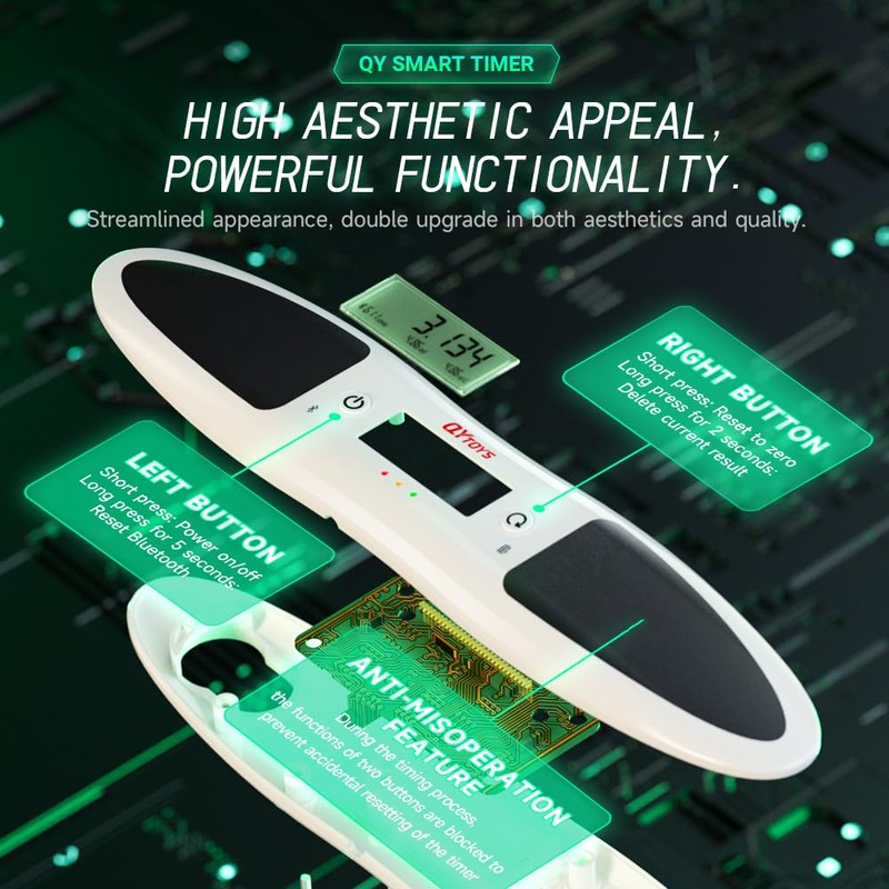 LiangCuber QiYi Cube Smart Timer,Smart Timer for 3x3 Speed Cube,Intelligent