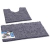 LuxUrux Bathroom Rugs Sets 2 Piece: Quick Dry, Soft Plush