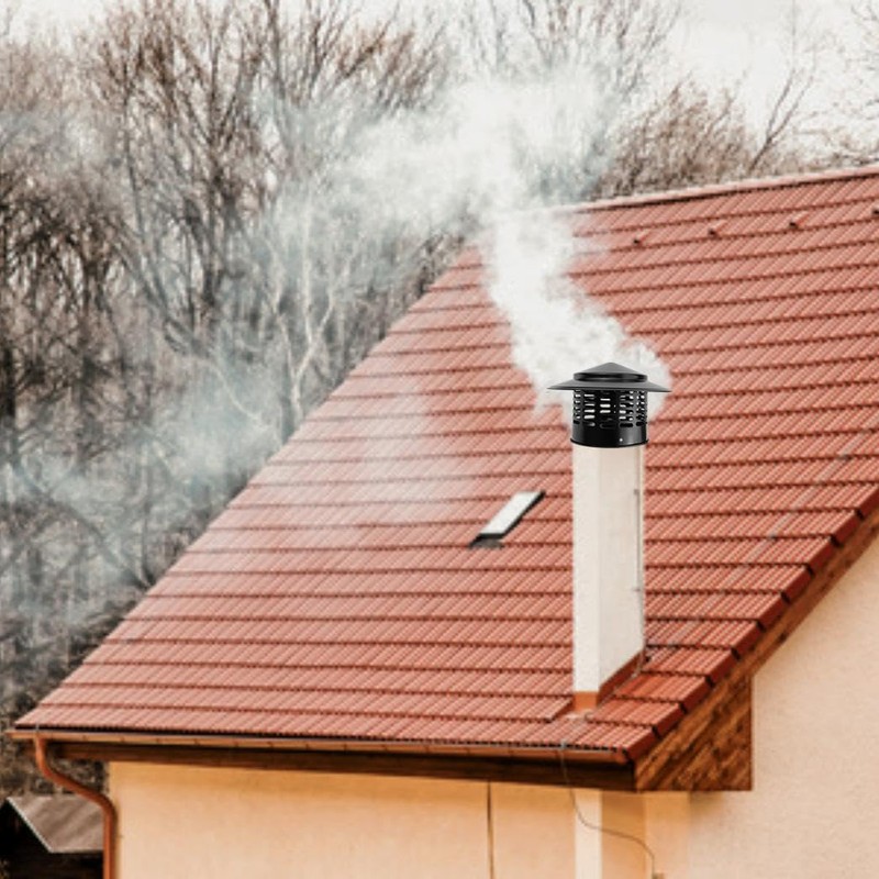 Ankuce Cone Top Chimney Cap, RoundChimney Cover Cap Outside Roof