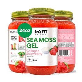 Sea Moss Gel Raw (24 Flavors) 24oz Wildсrafted Gold Sea Moss Gel from Saint Lucia | 92 Vitamins and Minerals | Pure Raw+Non-GMO