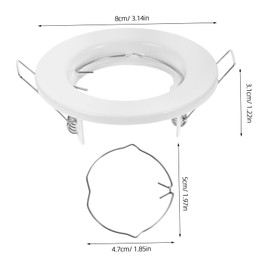 SHINEOFI Space-Saving Light Fitting 3pcs Mr16/gu10 Spotlight Fixtures Iron Trim Ring Lighting Trims Easy Installation