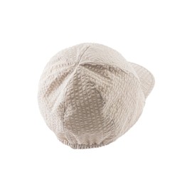 Sterntaler Striped Peaked Cap - Boys Hat Made of Seersucker with Fine Stripes - UV Protection 50+ Sun Cap - Baby and Children's Headwear Summer, beige, 51