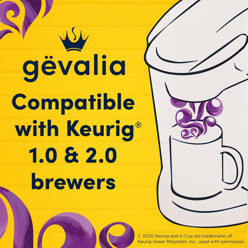 Gevalia Frothy 2-Step Mocha Latte Espresso K-Cup Coffee Pods &