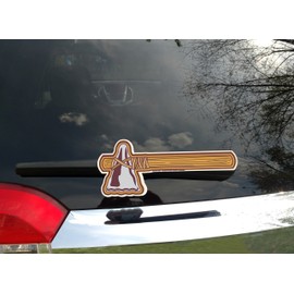 Tomahawk Chop Maroon WiperTags attach to rear vehicle wiper blades