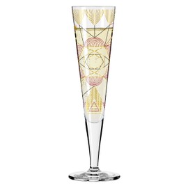 RITZENHOFF Goldnacht No. 26 1071026 Champagne Glass 200 ml Elegant Designer Piece with Real Gold Made in Germany