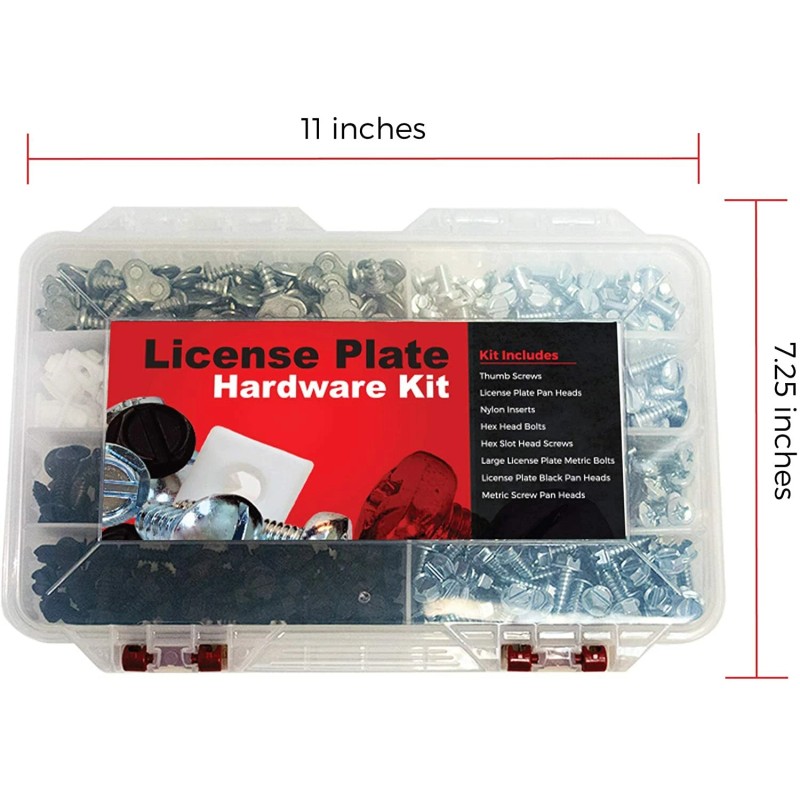 EZ-Line License Plate Hardware Kit 400 Screw Variety Pack For