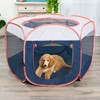 Furhaven Portable Dog Playpen Cat Tent, Pet Playground/Kennel Foldable Indoor
