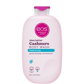 eos Cashmere Body Wash – Fresh & Cozy, Moisturizing Body Wash, Creamy Gel Formula, with Shea Butter, Glycerin, Vitamin E, pH Balanced, Sensitive Skin, Vegan, 16 fl oz