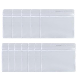 Pack of 12 Transparent Card Holders, Clear ID Card Protective Cover, Waterproof Card Holders for ID Cards, Student Cards, Bus Cards