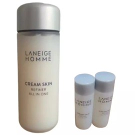 Laneige 라네즈 옴므 크림 스킨 올인원 본품+여행용 남자 로션 (1srr) Laneige Homme Cream Skin All-in-One Full Size + Travel Men's Lotion