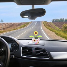 Solar Dancing Flower, Pink Flip Flap Bobblehead, Window Sun Catcher, Car Dashboard Decor, Sunflower with Swinging Decoration,Solar Power Kits,Shaking Head Figure Interior Decoration Desktop Ornaments