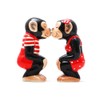 Boy and Girl Chimps Kissing Salt and Pepper Shaker Set