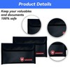 ZQZXD 2 Pack Fireproof Money Bag (5x8''), Non-Itchy Waterproof Fireproof