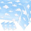 3Pcs Cloud Tablecloths-Cartoon Story Party Supplies Blue Sky White Clouds