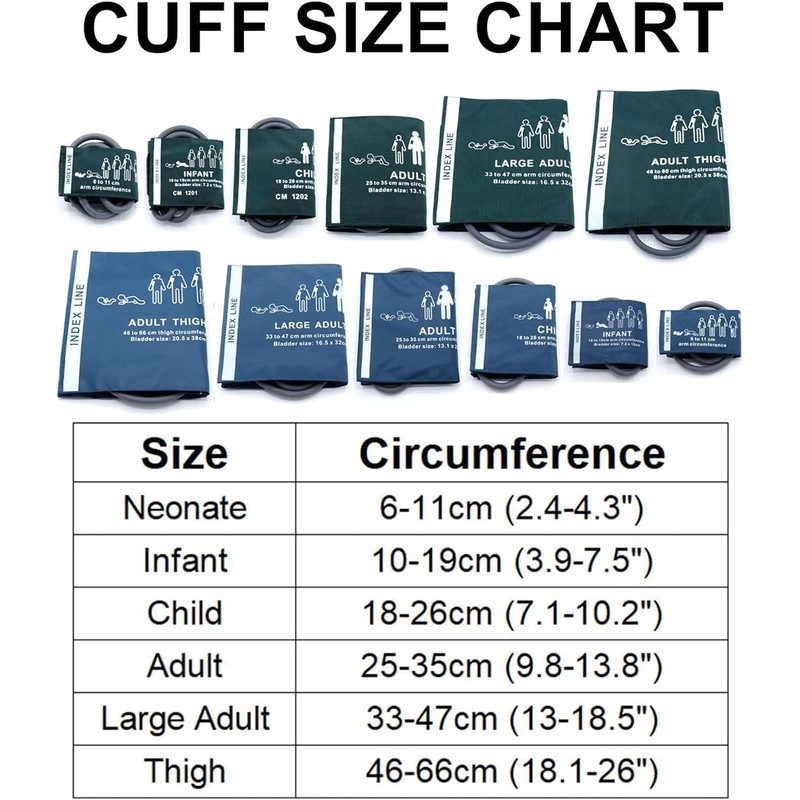 Universal NIBP Cuff Newborn 6-11cm Single Tube Reusable Nylon Replacement