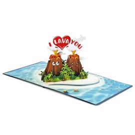 CUTPOPUP I Lava You - 3D Card Love, Wedding Card, Valentine Card, Infinity Symbol - Eternal Love Romantic 3D Love Cards for Husband, Wife, Her, Him (I LAVA YOU) US8SD207DE