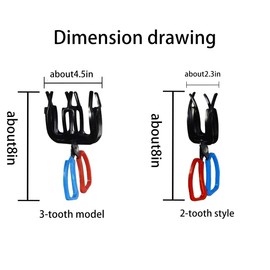 Jtuxcke 2 Packs Upgrade 2/3 Claw Fish Gripper, Fishing Pliers Gripper Multifunctional Metal Fish Control Clamp Forceps, Catch Fish Control Clamp Fishing Accessories for Catch Most Freshwater