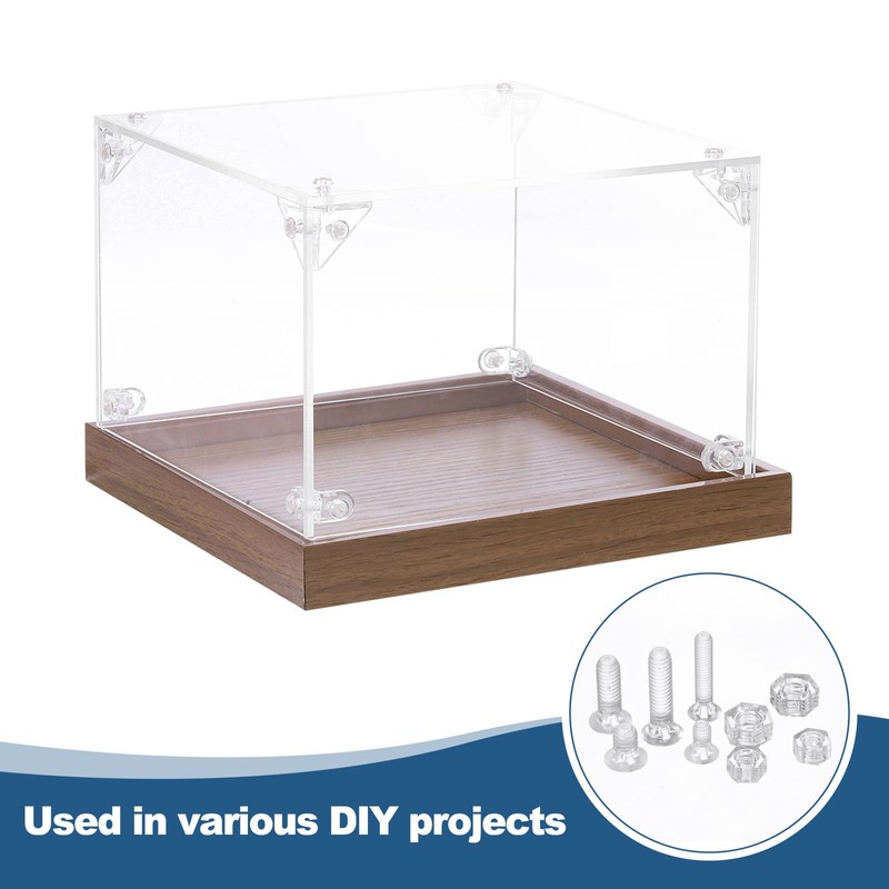sourcing map 20Pcs M3x15mm PC Clear Cross-recessed Countersunk Screws and
