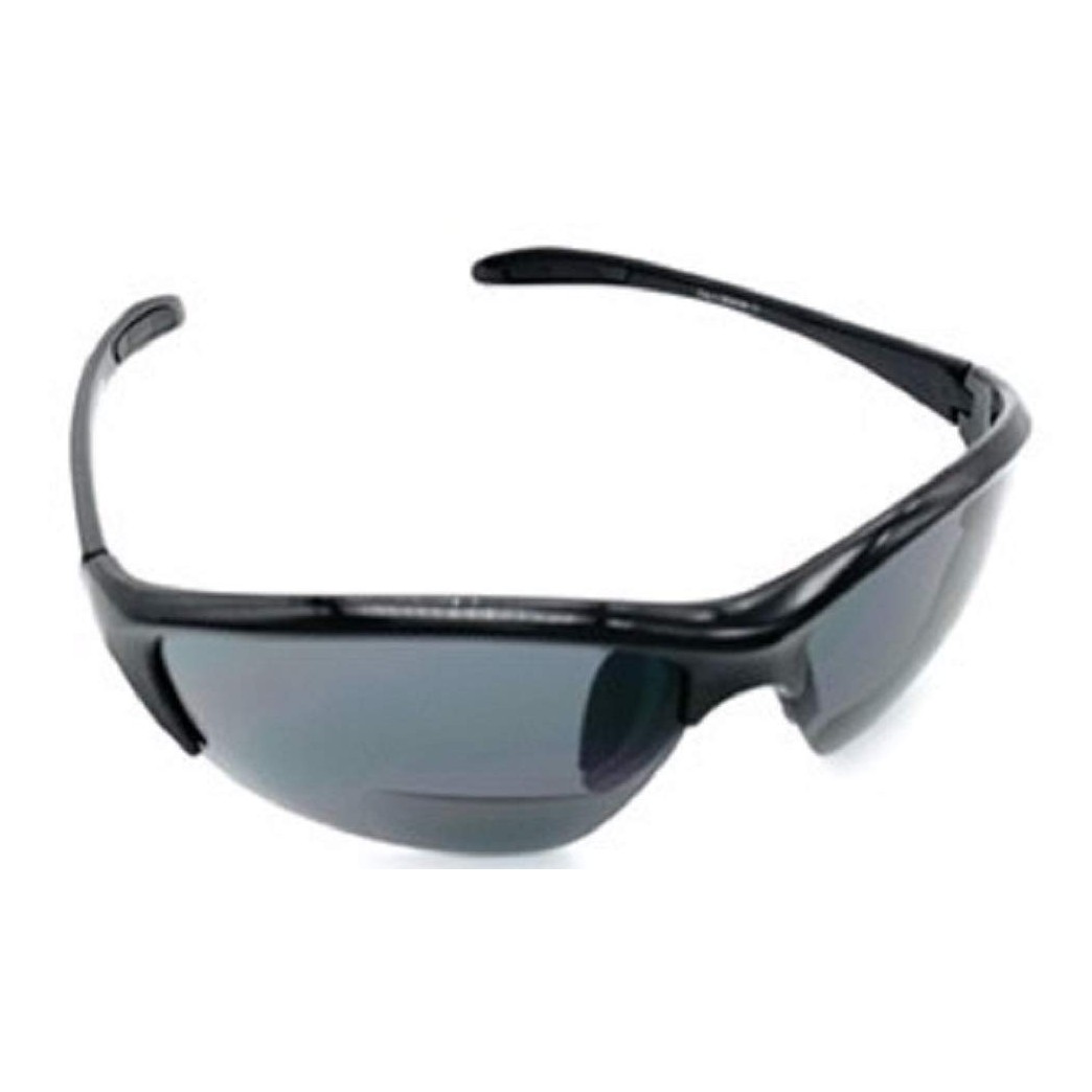 Bifocal Sun Reader Sport Wrap Around Reading Sunglasses, Unisex Half Frame Readers for Men and Women