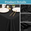6 Pack Black Polyester Tablecloth 90 x 132 Inch Table