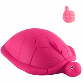 Lindo mouse inalámbrico, divertido mouse de tortuga, mouse silencioso para computadora con 1 soporte de cable aleatorio, mouse inalámbrico para niños, computadora portátil, color rojo