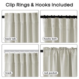 PANELSBURG Soundproof Curtains Noise Heat Blocker for Doorway/Window,78 Inch Long Room Divider Door Curtains for Room Seperation,Beige