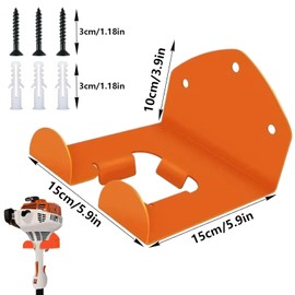 Motorsensen Halterung, Wandhalterung für Rasentrimmer, Garten Elektrowerkzeug Aufhänger, mit passenden Schrauben, für Garagentrimmer, Gartengeräte—Orange