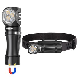 Wurkkos HD10 LED Klein Taschenlampe Stirnlampe - 1200L USB C Aufladbare Taschenlampe mit Anduril 2.0 UI and RGB Zusatzlicht,3Pcs LEDs 129m 4000K IP68 Wasserdicht für Outdoor, Angeln, Notfall,Campen