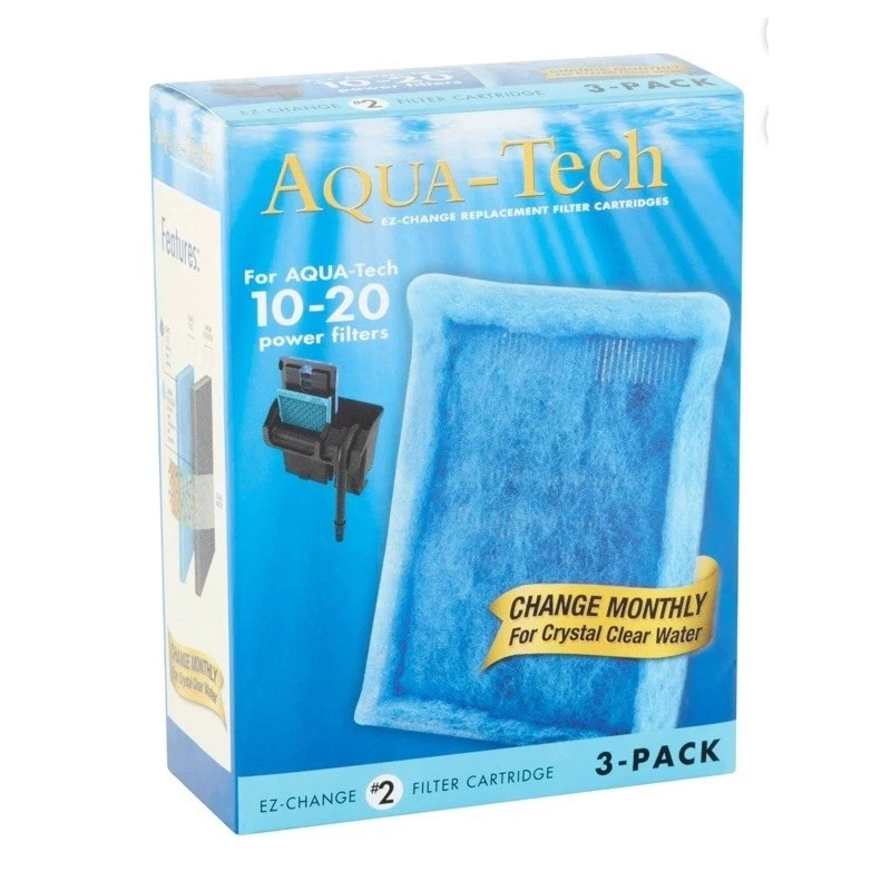 Aqua-Tech EZ-Change Aquarium Filter #2 Cartridge For 10-20G Filters 3