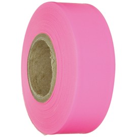 Brady Brady Fluorescent Pink Flagging Tape for Boundaries and Hazardous Areas - Non-Adhesive Tape, 1.188" Width, 150' Length (Pack of 1) - 58354,Fluorescent Pink