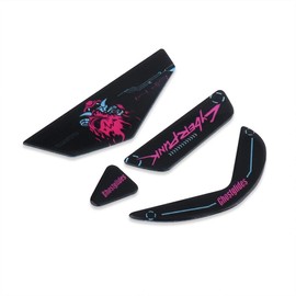 Patines de cristal con bordes redondeados y curvados ultrarfuertes, compatibles con Logi G502 RGB/Hero con cable (negro)