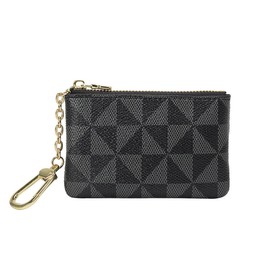 TOFBS Small Purse Women's PU Leather Portable Zipper Mini Purse Short Format Wallet Lightweight Coin Purse Gifts for Girls Women, black, Elegant