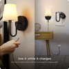 Globe Electric Rechargeable Battery Wall Sconce, LED Integrated, Matte Black,
