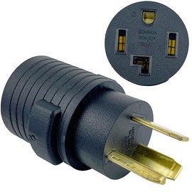 SIPIDEAUT Dryer Adapter 4P Newer Dryer to 3P Older House,Compatible with NEMA 10-30P to 14-30R,220V 30 Amp 4P Newer Dryer to 3P Older House