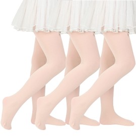 Ballet Tights for Girls School Uniform Girls Tights Stockings Leggings Clothes for Baby Girls Pink - 3 Pairs 9-14 Years