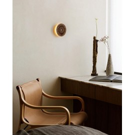 Vadifula Motion Sensor Night Light Wood USB Rechargeable Stick-On Step Lights Magnetic Wall Lights for Hallway Bedroom Living Room Stair (Black Walnut-TH, 1 Pack)