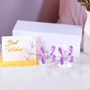 2 pcs Crystal Purple Collectible Butterfly Gifts for Women Glass