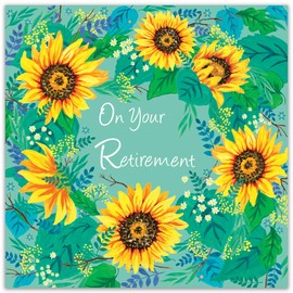 Twizler Retirement Card - Sunflowers Floral - Happy On Your Retirement Card for Women