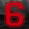 Applicable Pun Varsity Number 6 - Vinyl Decal - Red