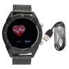 1.54-inch Full screen Waterproof Bluetooth Smart Sports Touch Smartwatch(Black Steel