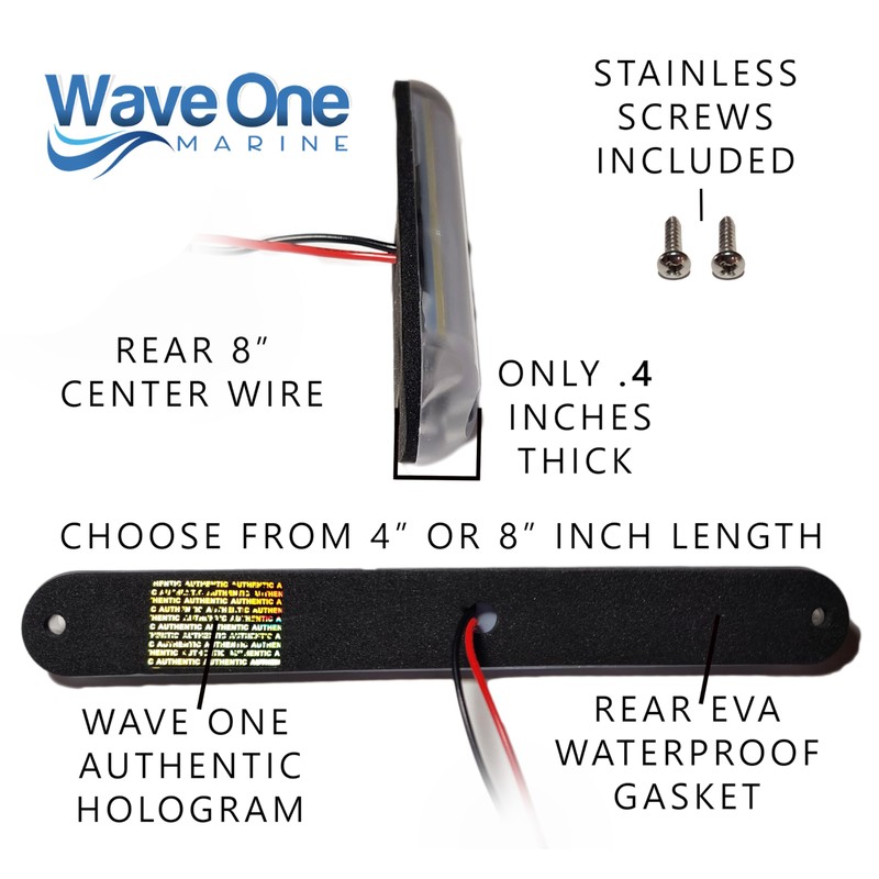 Wave One Marine 8" LED RGBW Surface Mount Courtesy Internal