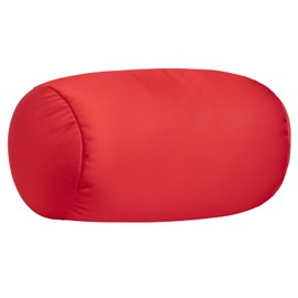 Focustree Microbead Neck Body Pillow Tube Microbead Bolster Bean Smooth Cool Pillow Neck Cervical Roll Pillow for Sleeping 7 x 12Inch Throw Travel Pillow (Venetian Red)